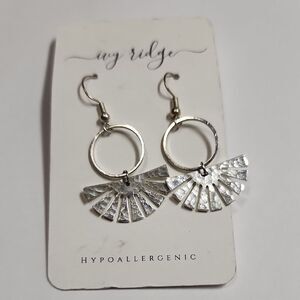 Silver Fan Earrings